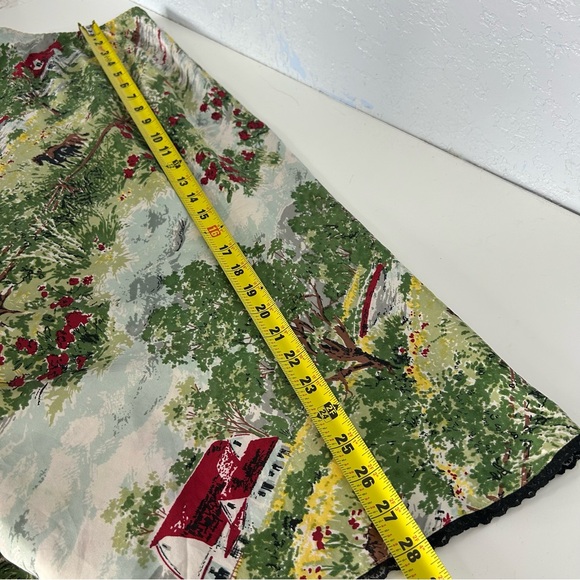 Vintage Gap Y2K Barn Equestrian Country Print Silk Slip Pull on Skirt Size 2 - Picture 14 of 16